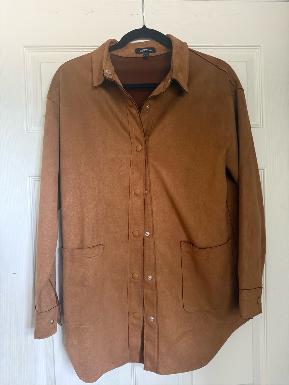 Well Worn Brown Suede-Look Jacket